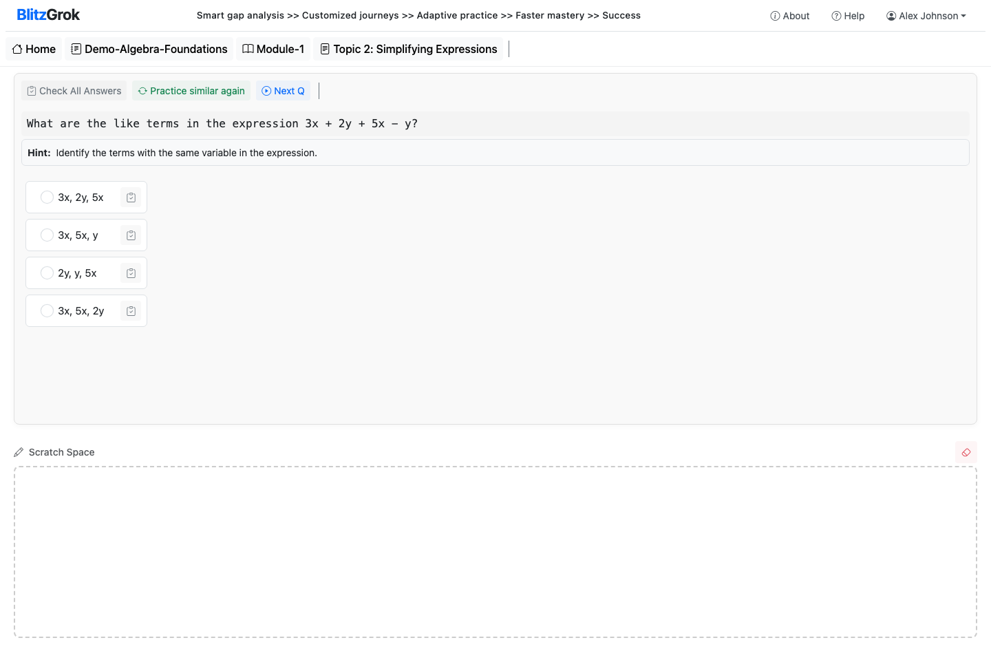 AI-powered MCQ practice